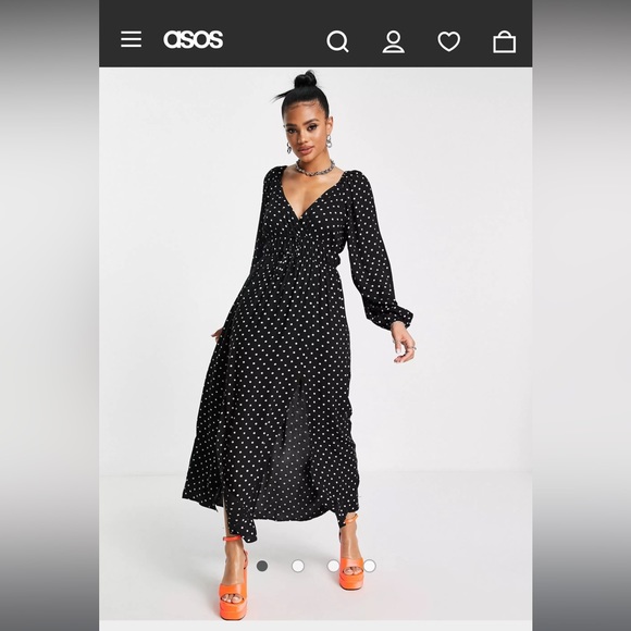 ASOS Dresses & Skirts - ASOS black and white polka dot dress
